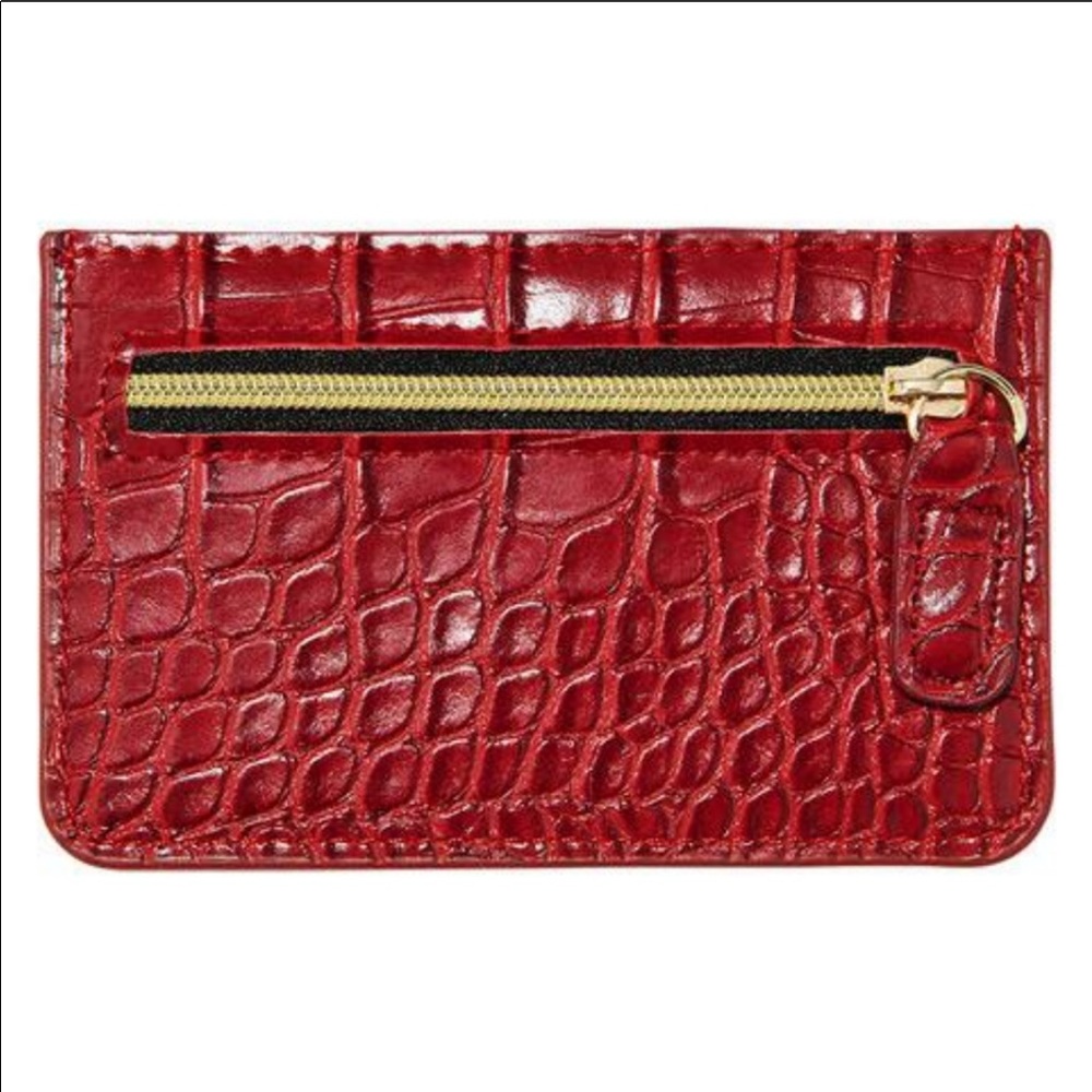 B-Low The Belt Croc Card Case, Red Card Case